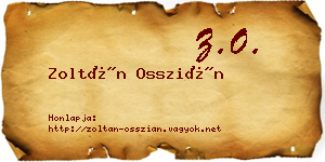 Zoltán Osszián névjegykártya